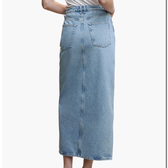 Mango Blue Denim Maxi Skirt - Picture 4 of 10